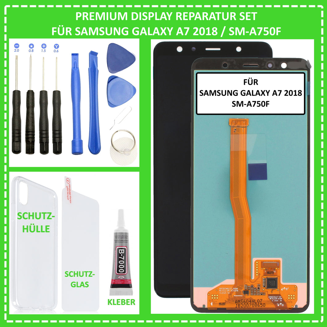 LCD Display für Samsung Galaxy A7 2018 SM-A750F Touch Screen Bildschirm Glas Black