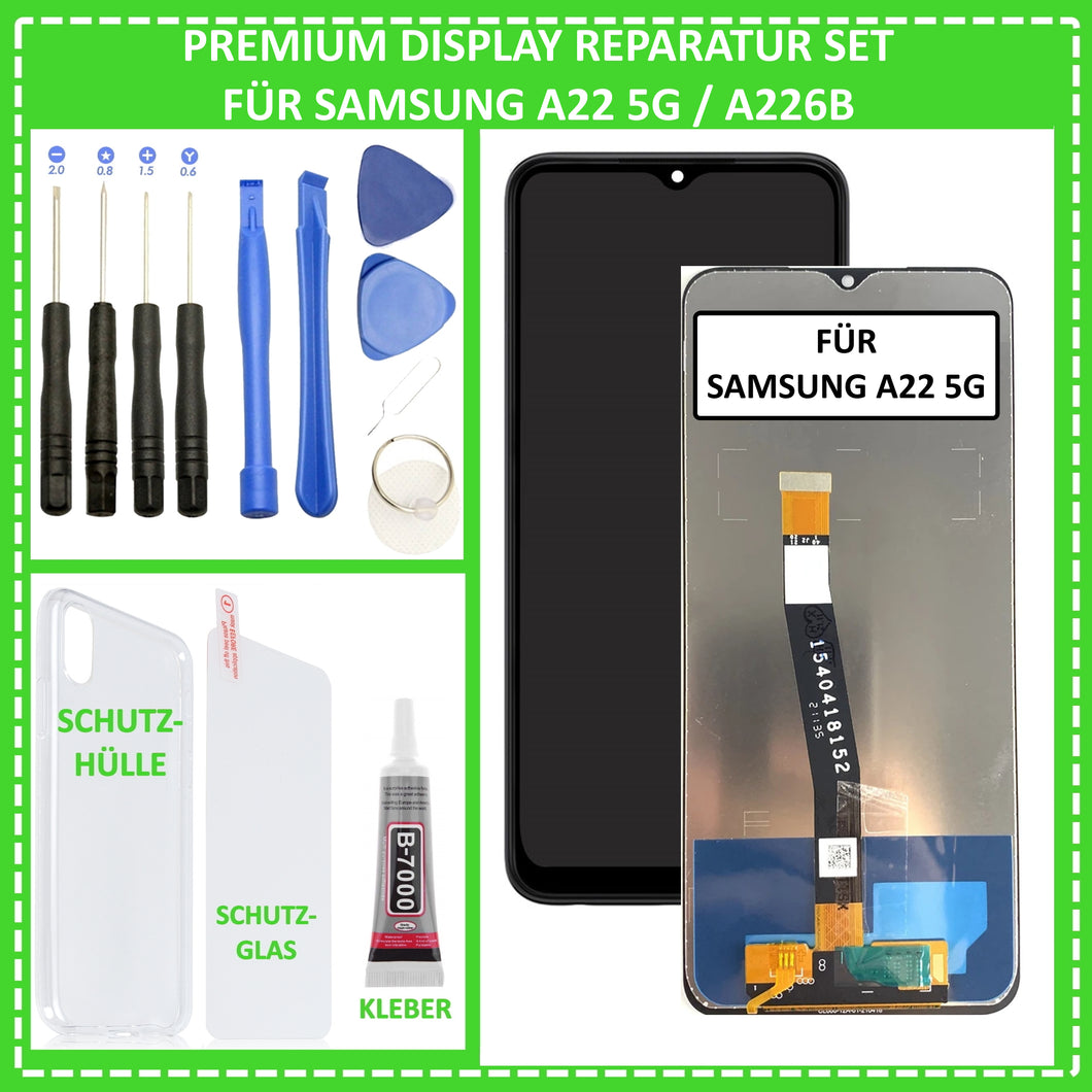LCD Display für Samsung Galaxy A22 5G SM-A226B Touch Screen Bildschirm Glas Schwarz