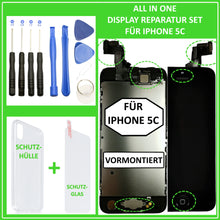 Lade das Bild in den Galerie-Viewer, LCD Display für iPhone 5C VORMONTIERT Retina Bildschirm Touch Screen Glas in Schwarz Black
