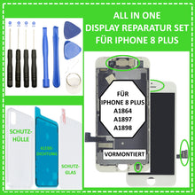 Lade das Bild in den Galerie-Viewer, LCD Display für iPhone 8 PLUS VORMONTIERT Retina HD Bildschirm 3D Touch Screen in Weiß White
